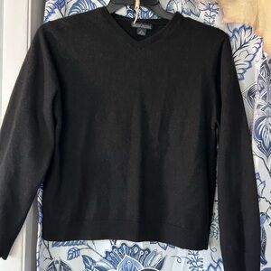 Woman’s Black V-Neck Sweater